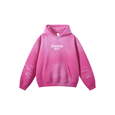 "Sparring Dept." Pink Washed Hoodie